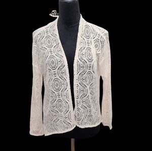 Global Desi Cream Lace Women's Blazer